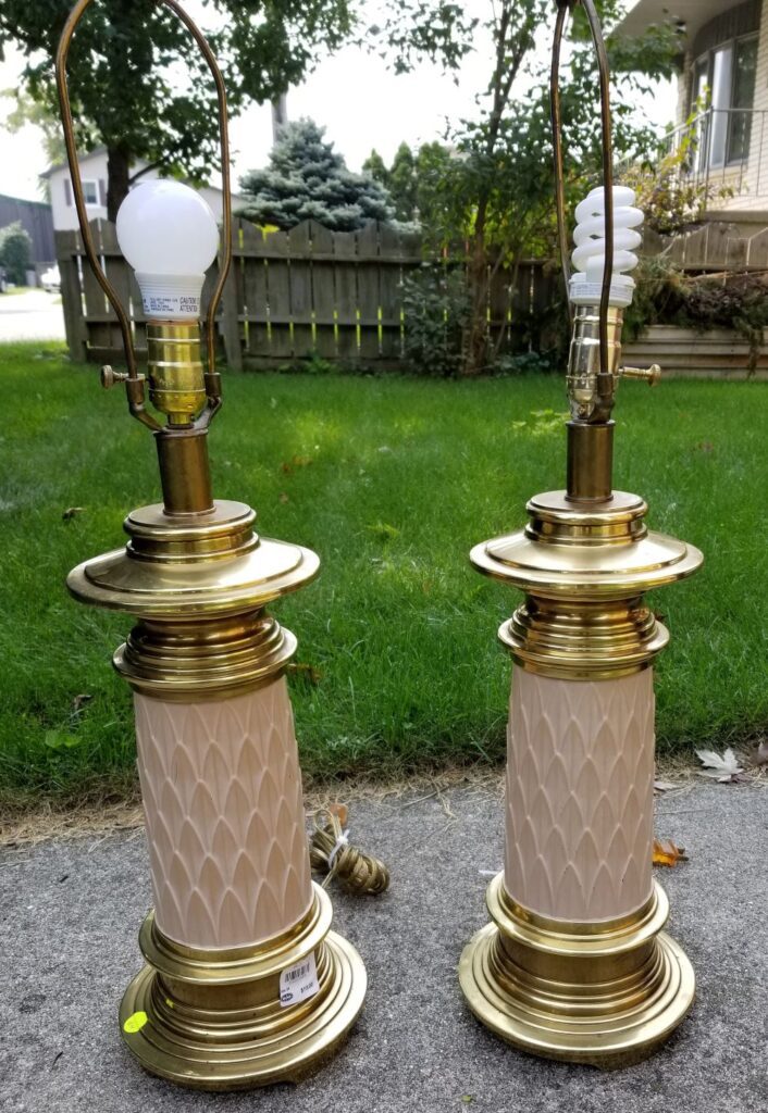 lamps before spray paint