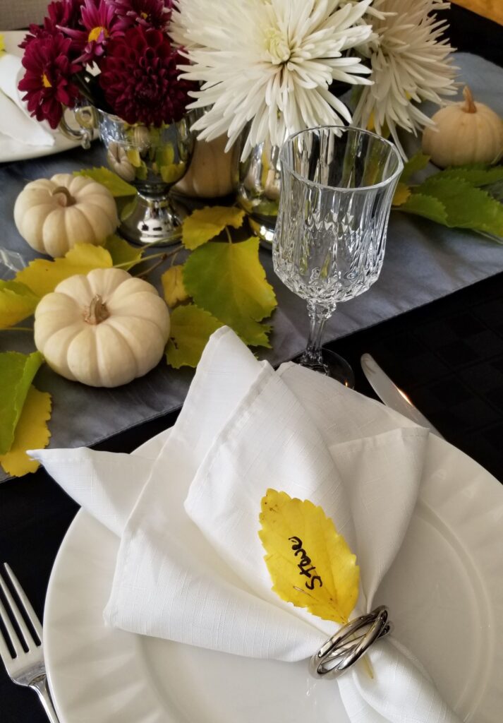 yellow branches for Thanksgiving table