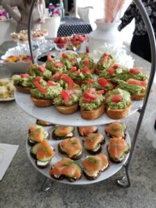 brunch recipes smoked salmon and herbed cream cheese bites and avocado toasts for galentines day brunch