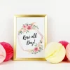 rose all day printable wall art