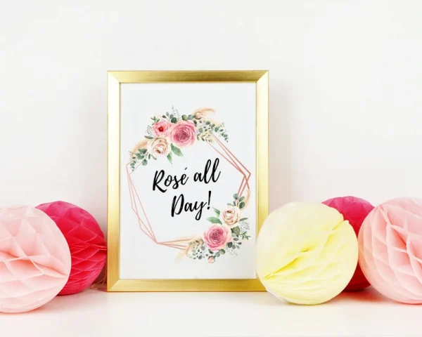 rose all day printable wall art