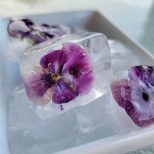 floral ice cubes