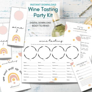 printable wine tasting party kit