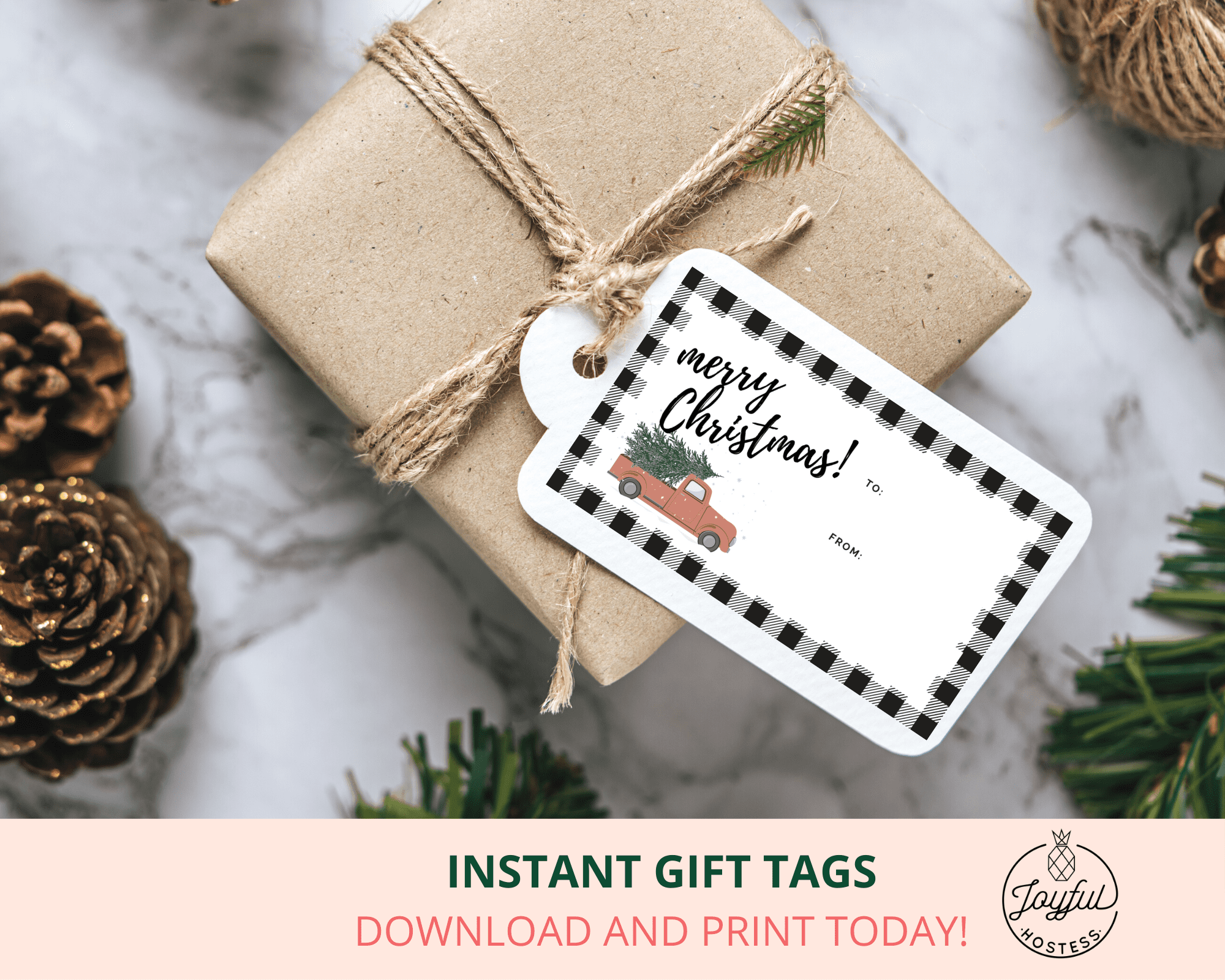 Free Printable Santa Gift Tags  Instantly Download and Print